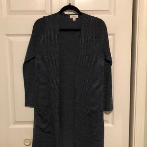 LuLaRoe Dark Blue/Light Blue Sarah Sweater M